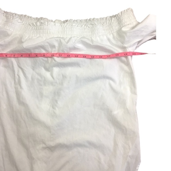 Anthropologie White Off-Shoulder Tunic Relaxed Fit - Picture 10 of 10